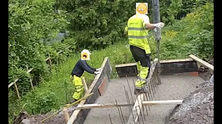 Norwegian Concrete workers FAILS at work. Concrete fail . Blown formwork .