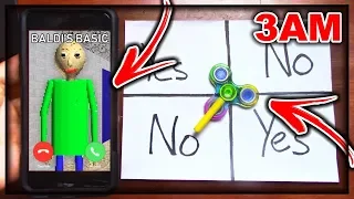 DO NOT PLAY CHARLIE CHARLIE FIDGET SPINNER WHEN CALLING BALDI’S BASIC AT 3AM!! *THIS IS WHY*