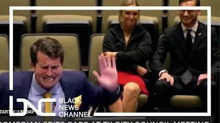 Comedian Raps at City Council Meeting About Zelenskyy and Hand Sanitizer