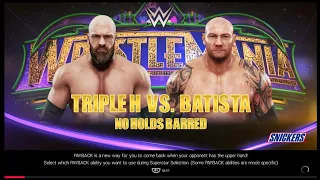 WWE 2K19 Triple H VS Batista Wrestlemania match