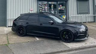 C7 Audi Rs6 straight piped & stage 2 || Wide open pulls and decels ( Insanely loud ) 730bhp