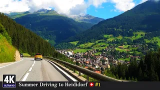 HEIDIDORF 4K Switzerland 🇨🇭 Ep#1 - 50 mins Summer Epic Road Trip from Davos to Maienfeld, Graubünden