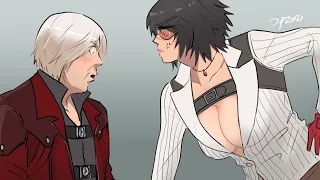 Dante and Lady flirt for four minutes and eighteen seconds straight