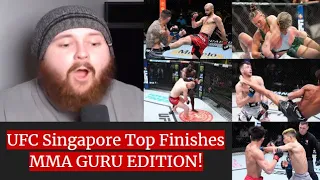 TOP FINISHES From UFC Singapore Fighters! MMA GURU Reaction Edition!