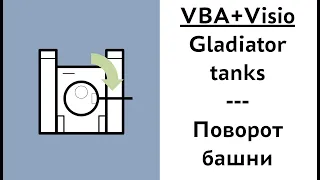 Visio+VBA: Пишем игру Gladiators tanks | #8 Поворот башни