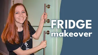 Fridge Makeover - paint + new handles  | DIY Whitney