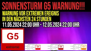 Sonnensturm G5 Warnung - Warnung vor extremen Ereignis in den nächsten 24 Stunden