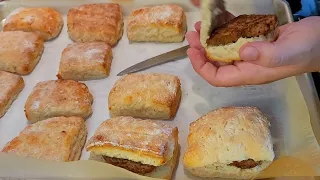 homemade sausage biscuits