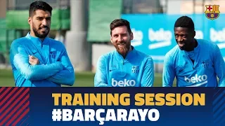 First training session to prepare the match against Rayo