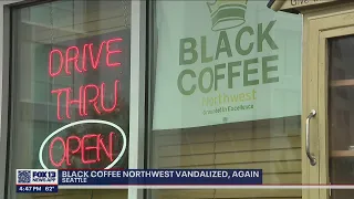 Black-owned coffee shop in Shoreline vandalized again | FOX 13 Seattle