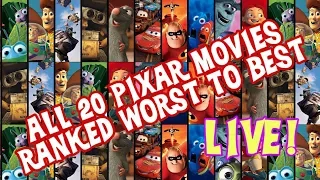 ALL Pixar Movies Ranked Worst to Best (with Incredibles 2) LIVE!