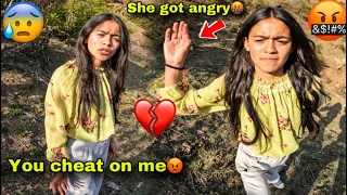 You cheat on me prank gone wrong😰💔| she got angry🤬￼