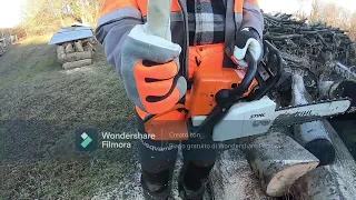 Stihl MS 250 chainsaw start