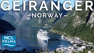 CRUISING GEIRANGER FJORD IN NORWAY | NORWEGIAN PRIMA CRUISE VLOG