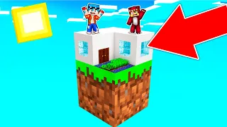 Minecraft PERO hacemos una CASA en 1 BLOQUE 😱😂  TIMBA Y RAPTOR Ep2