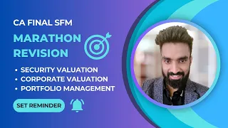 CA Final SFM | Marathon Revision | Concepts & Questions | Pratik Jagati