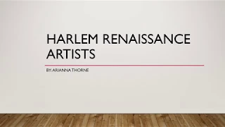 Harlem Renaissance Artists