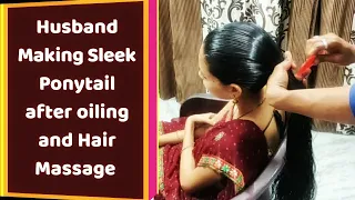 Husband Helps Wife With Relaxing HeadMassage / Husband/Wife Relaxing Session /Whatsapp+91 9154004797