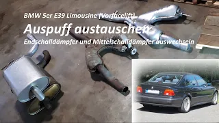 BMW 5er E39 Auspuff VFL Limousine austauschen