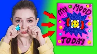 DIY Блокнот НАСТРОЕНИЯ / Меняй Emoji под настроение! Цвет настроения  ̶с̶и̶н̶и̶й̶  желтый 🐞 Afinka