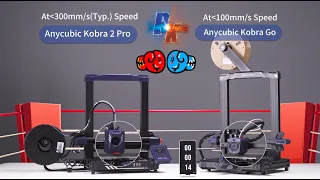 Speed competition! Anycubic Kobra 2 Pro at 300mm/s standard printing speed vs the previous printer!