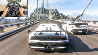 Lamborghini Sesto Elemento - Goliath Race - Forza Horizon 5 | Steering Wheel Gameplay
