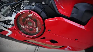 Ducati Panigale V2 Clear Clutch Cover Install