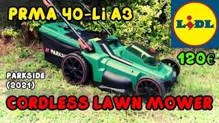 PARKSIDE LAWN MOWER - PRMA 40-LI A3 - Test and Unboxing [2021]