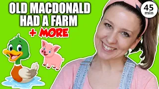 Old MacDonald Had A Farm + other Animal Songs Learning Songs for Toddlers Preschoolers Old McDonald