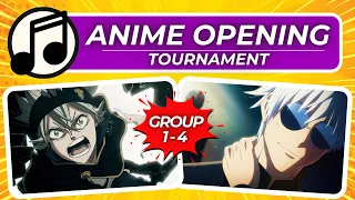 🎵 ANIME OPENINGS TOURNAMENT 💥 Best Anime Opening of All time 🔝 Round 1. Groups 1-4