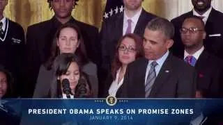 Harlem Children's Zone Scholar Kiara Molina Introduces President Obama