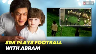 Viral Video: Shah Rukh Khan Plays Football With Son AbRam Khan At Mannat