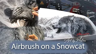 Airbrush Painting on a Snowcat!!!