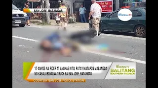 Balitang Southern Tagalog: 24-anyos na rider, patay matapos mabangga ng kasalubong na van