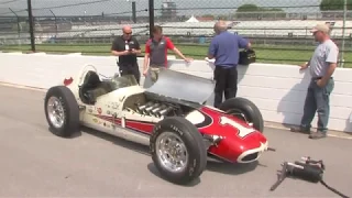 Tony Stewart drives AJ Foyt's 1961 Indy 500 Winning Car