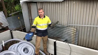 How to Attach or weld a colourbond fence ontop of a concrete sleeper retaining wall by GORILLA WALL