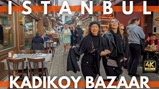 Istanbul Turkey 2023 Kadikoy Bazaar 20 January Walking Tour | 4K ULTRA HD 60FPS