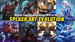 SPLASH ART EVOLUTION Hero Mobile Legends Bang Bang First time Release 2016 to the Latest 2023