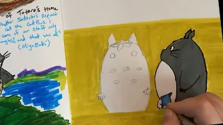 I draw Totoro from the book!