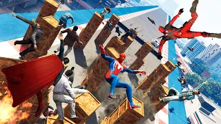 GTA 5 Stunning Ragdolls #65 - (Epic Superheroes Fails)