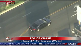 POLICE PURSUIT: LAPD chase a possible gang member in a presumed stolen vehicle