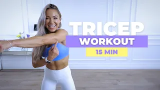 15 MIN TRICEP WORKOUT with Dumbbells - No Repeat | Caroline Girvan