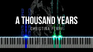 A Thousand Years - Christina Perri | EASY Piano Cover with String (lyrics + sheet music)