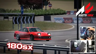 Nissan 180sx Drifting I Assetto Corsa [Steering wheel + Shifter] Gameplay