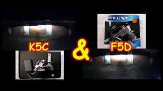 СРАВНЕНИЕ LED ЛАМП Н7: F5D & K5C // РЕФЛЕКТОР И ЛИНЗЫ