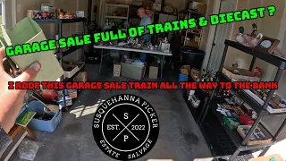 SO MANY TRAINS & DIECAST COLLECTIBLES AT THIS GARAGE SALE !!