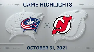 NHL Highlights | Blue Jackets vs. Devils - Oct. 31, 2021