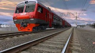 посследный в мае эд4м 0380 в trainz! РЭКС по рейсу: крутоботка-мосты без ОСТАНОВОК КРОМЕ ДЕНИСОВКИ.