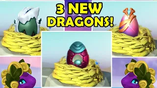 Hatching 3 NEW DRAGONS! Legendary CHERRY ICE, AVALANCHE + TWILIGHT! - DML #1317
