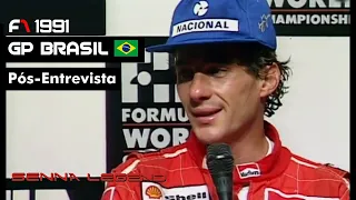 SENNA Legend | 1991 F1 GP Brasil: Pós-Coletiva de Imprensa/Entrevista » AYRTON SENNA (Imagem 'HD')